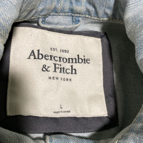 Abercrombie & Fitch women’s jean jacket size large - Picture 2 of 8